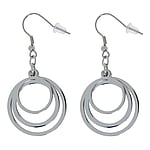Fashion dangle earrings out of Surgical Steel 316L. Length:35mm. Width:26mm.