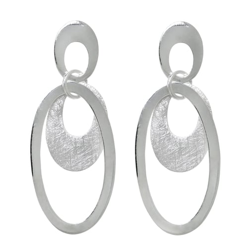 Silver earrings 449 5cm 20mm BIJOUTERIA