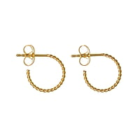 Fashion ear studs out of Surgical Steel 316L with PVD-coating (gold color). Width:1,1mm. Length:12,4mm.