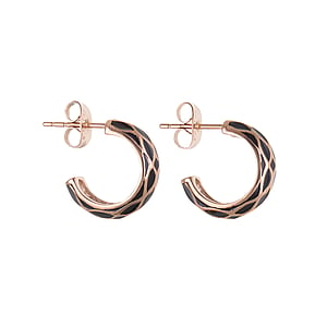 Fashion ear studs Surgical Steel 316L PVD-coating (gold color) Plaid Checked Stripes Grooves Rills