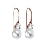 Silver earrings with pearls Silver 925 Synthetic Pearls zirconia Gold-plated