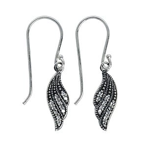 Silver earrings Silver 925 zirconia Wings