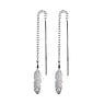 Silver earrings Silver 925 Feather