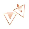 Silver ear studs Silver 925 Gold-plated Triangle