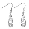 Fashion dangle earrings Surgical Steel 316L Drop drop-shape waterdrop Leaf Plant_pattern Wave