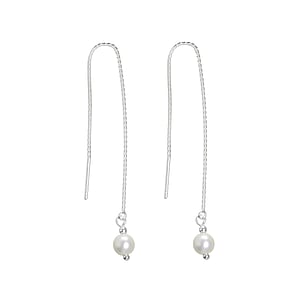 Silver earrings Silver 925 Synthetic Pearls