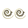 Fashion dangle earrings Brass Tribal_pattern Spiral Leaf Plant_pattern