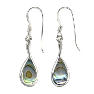 Silver earrings Silver 925 Abalone Drop drop-shape waterdrop