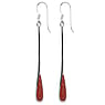 Silver earrings Silver 925 Precious coral Drop drop-shape waterdrop