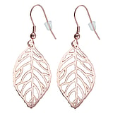 Fashion dangle earrings Surgical Steel 316L PVD-coating (gold color) Leaf Plant_pattern