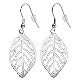 Fashion dangle earrings Surgical Steel 316L Leaf Plant_pattern