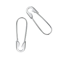 Fashion dangle earrings out of Stainless Steel.  Safety pin