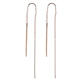 Fashion dangle earrings Surgical Steel 316L PVD-coating (gold color) Stripes Grooves Rills