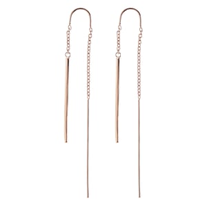 Fashion dangle earrings Surgical Steel 316L PVD-coating (gold color) Stripes Grooves Rills