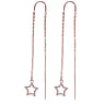 Fashion orecchini pendenti Metallo chirurgico 316L Rivestimento PVD (colore oro) Cristallo Stella