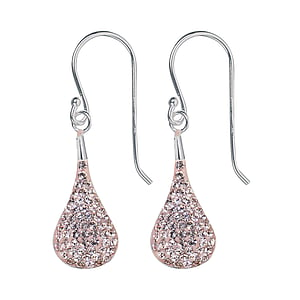 Silver earrings Silver 925 Premium crystal Drop drop-shape waterdrop