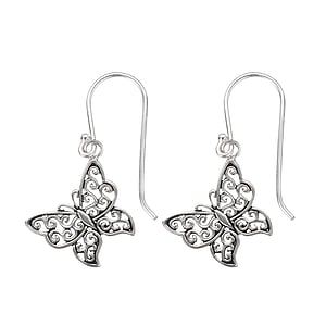 Silver earrings Silver 925 Butterfly