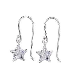 Silver earrings Silver 925 zirconia Star