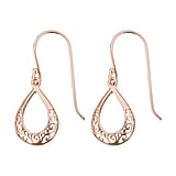 Silver earrings Silver 925 Gold-plated Drop drop-shape waterdrop Leaf Plant_pattern