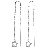Fashion dangle earrings Surgical Steel 316L Crystal Star