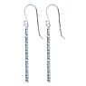 Silver earrings Silver 925 Crystal Stripes Grooves Rills