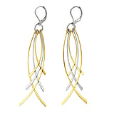 Fashion dangle earrings Surgical Steel 316L PVD-coating (gold color)