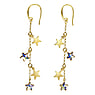 Silver earrings Silver 925 Gold-plated Premium crystal Star