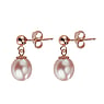 Silver earrings with pearls Silver 925 PVD-coating (gold color) Fresh water pearl