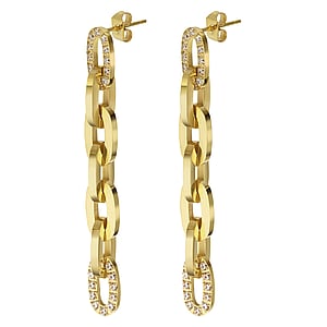 Fashion ear studs zirconia PVD-coating (gold color)