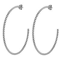 Clous d'oreille fashion en Acier inoxydable. Diamtre:60mm. Coupe transversale :2,4mm.  Spirale