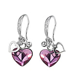 Silver earrings Silver 925 Premium crystal Heart Love