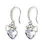 Zilver oor hangers Zilver 925 Premium kristal hart liefde