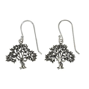 Silver earrings Silver 925 Leaf Plant_pattern