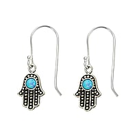 Silver earrings with stones with Opal. Width:8,4mm.  Hand