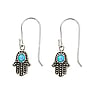 Silver earrings with stones Silver 925 Opal Hand