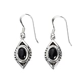 Silver earrings with stones Silver 925 Black onyx