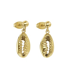 Pendientes fashion Acero fino Revestimiento PVD (color oro) Mejilln