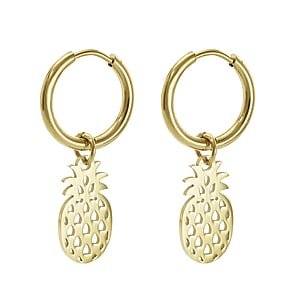 Fashion dangle earrings Surgical Steel 316L PVD-coating (gold color)