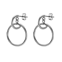 Clous d'oreille fashion en Acier inoxydable. Diamtre:22mm. Longueur:30mm. brillant.