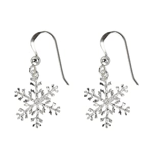 Silver earrings Silver 925 Snowflake