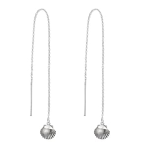 Silver earrings Silver 925 Shell