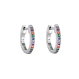 Zirconia silver hoop earrings Silver 925 zirconia