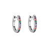 Zirconia silver hoop earrings Silver 925 zirconia