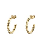 Pendientes fashion Acero fino Revestimiento PVD (color oro) Espiral