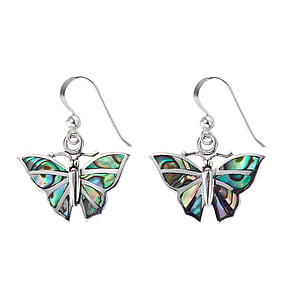 Silver earrings Silver 925 Sea shell Butterfly