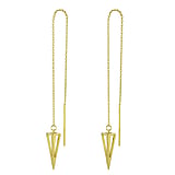 Silver earrings Silver 925 Gold-plated Triangle