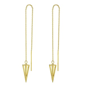 Silver earrings Silver 925 Gold-plated Triangle