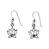 Silver earrings Silver 925 Abalone Flower