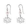 Silver earrings with pearls Silver 925 Fresh water pearl Flower