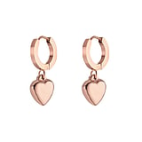 Pendientes fashion Acero fino Revestimiento PVD (color oro) Corazn Amor